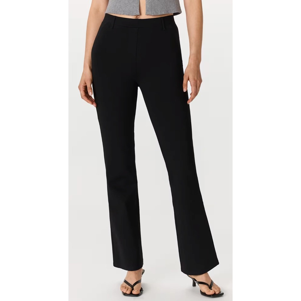 NWT Quince Ultra-Stretch Ponte Bootcut Pants Black Size S